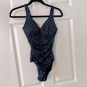 SPANX Polka Dot One Piece Swimsuit Size 6